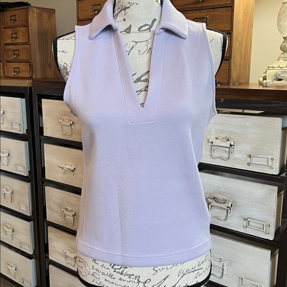 SPANX Tops - NEW SPANX Air Essentials Light Purple Sleeveless Collared Polo Tank Sz S